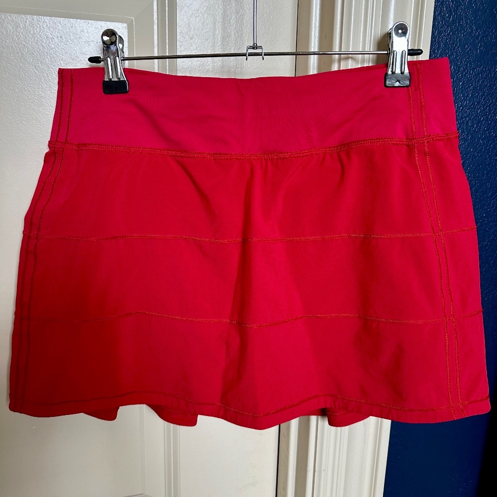 Lululemon Red Pace Rival skirt